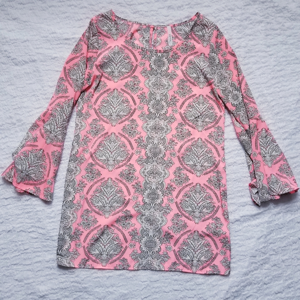 yetts los angeles bell sleeve mini dress